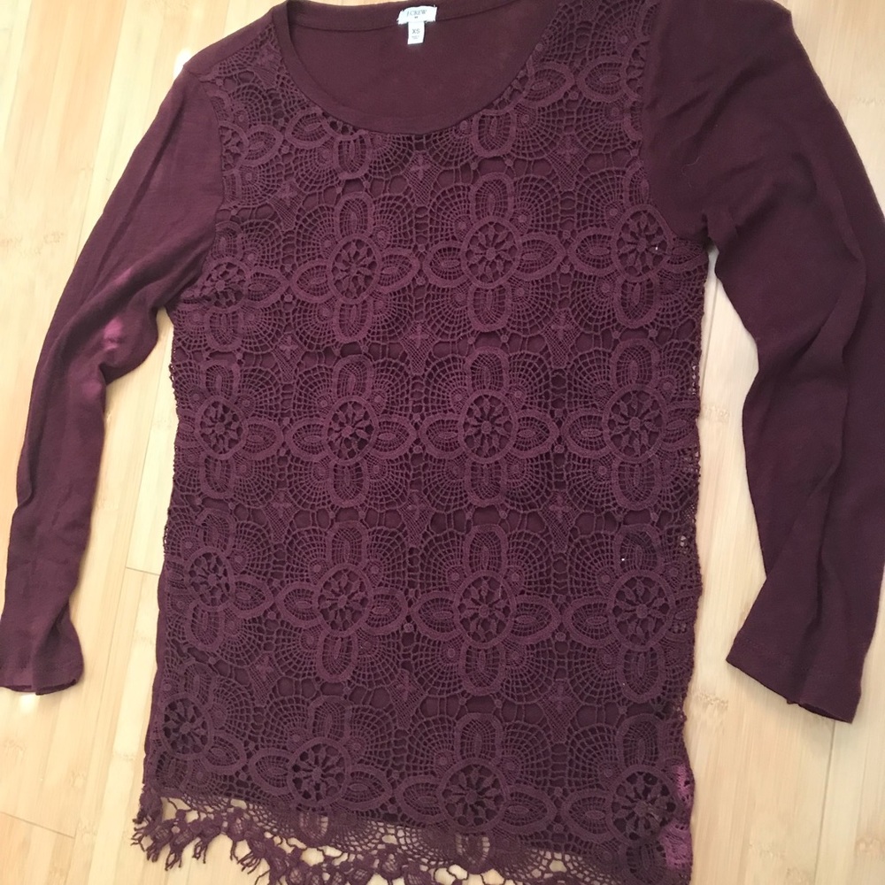 j crew lace top